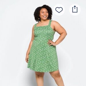 Nine Britton Green Floral Midi Dress